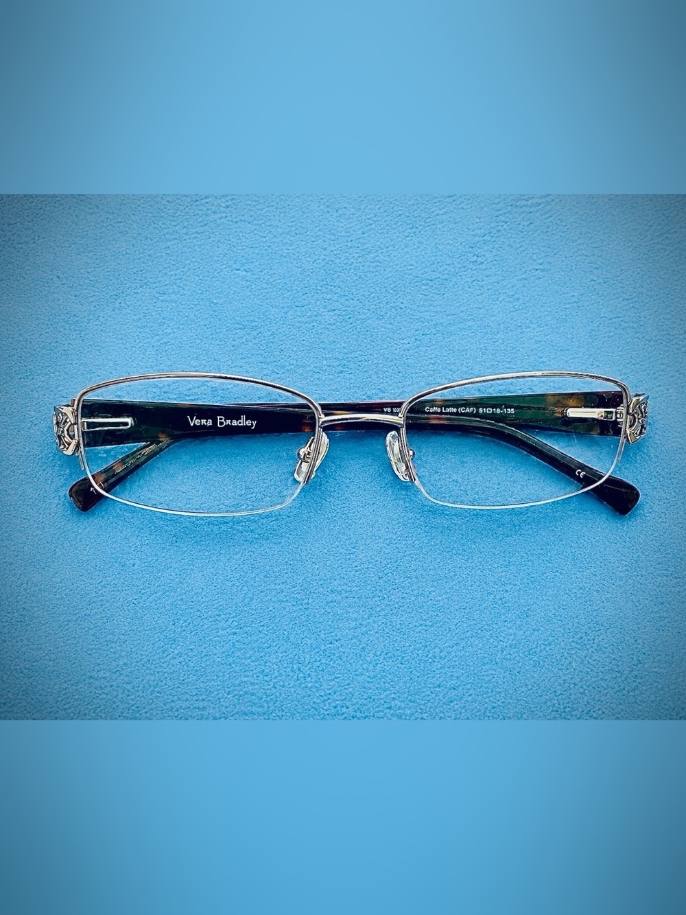 Vera Bradley Caffè Latte Semi-Rimless Glasses in Brown and Light Bronze 💜